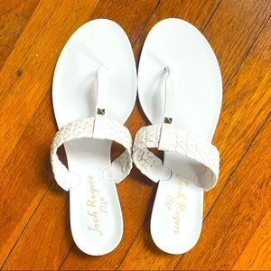 Brand New White Jack Rogers Jelly Flip Flops